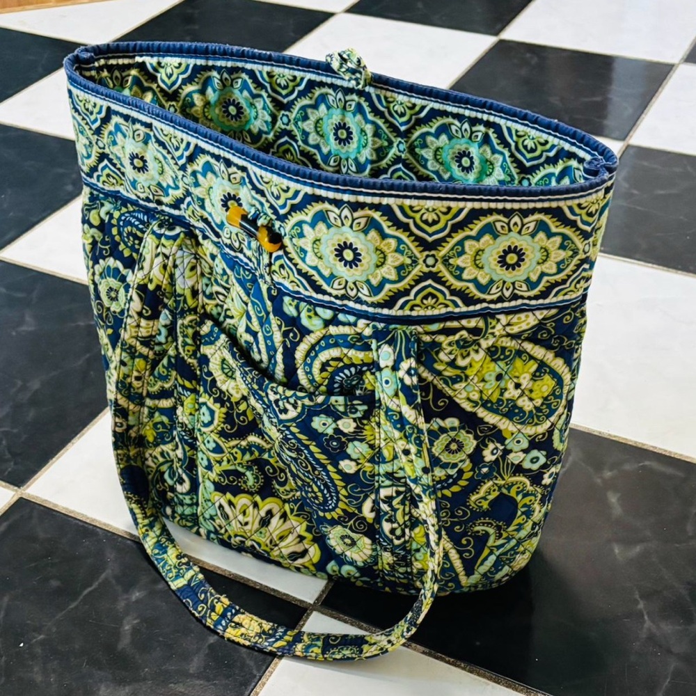 Vera Bradley Green and Blue Patterned Bag
